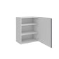Meuble de cuisine haut gris anthracite 1 porte 2 étagères L 60 x H 72 cm