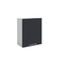 Meuble de cuisine haut gris anthracite 1 porte 2 étagères L 60 x H 72 cm