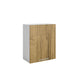 Meuble de cuisine haut bois clair 1 porte 2 étagères L 60 x H 72 cm