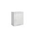 Meuble de cuisine haut blanc laqué 1 porte 2 étagères L 60 x H 72 cm