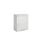 Meuble de cuisine haut blanc laqué 1 porte 2 étagères L 60 x H 72 cm