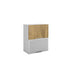 Meuble de cuisine haut vitré bois clair 2 portes 1 étagère L 60 x H 72 cm