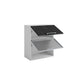 Meuble de cuisine haut vitré 2 portes 1 étagère L 60 x H 72 cm