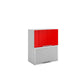 Meuble de cuisine haut vitré rouge laqué 2 portes 1 étagère L 60 x H 72 cm