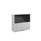 Meuble de cuisine haut vitré noir laqué 2 portes 1 étagère L 80 x H 72 cm