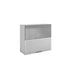 Meuble de cuisine haut vitré gris laqué 2 portes 1 étagère L 80 x H 72 cm
