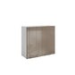 Meuble de cuisine haut taupe laqué 2 portes 3 étagères L 80 x H 72 cm