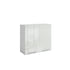 Meuble de cuisine haut blanc laqué 2 portes 2 étagères L 80 x H 72 cm