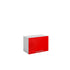 Meuble de cuisine haut sous hotte rouge laqué 1 porte 1 étagère L 60 x H 40 cm
