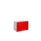 Meuble de cuisine haut sous hotte rouge laqué 1 porte 1 étagère L 60 x H 40 cm
