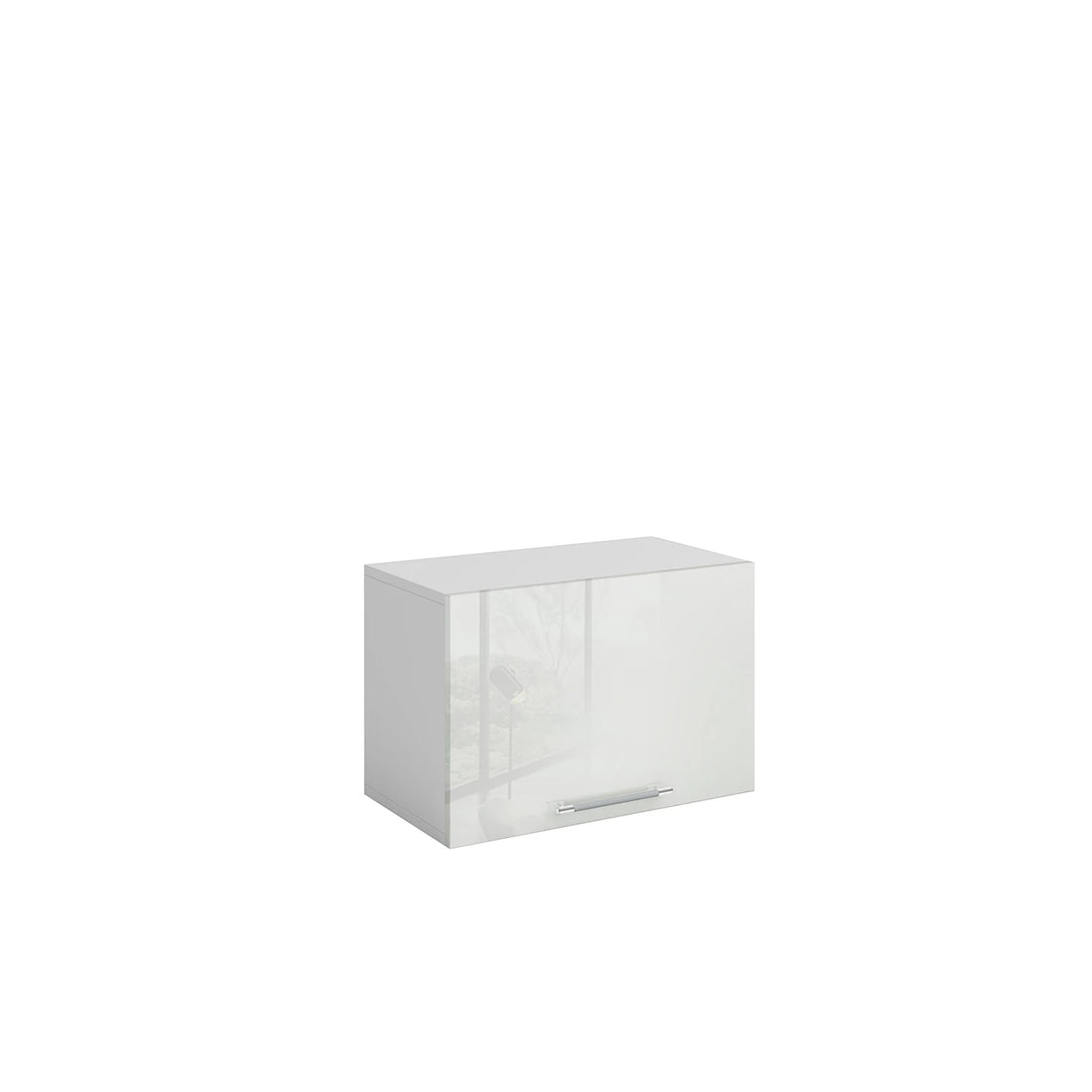 Meuble de cuisine haut sous hotte blanc laqué 1 porte 1 étagères L 60 x H 40 cm