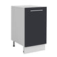 Meuble de cuisine bas gris anthracite 1 porte 1 étagère L 40 x H 72 cm ( Partie haut non couvert )