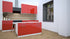Ilot Central de Cuisine Duo 160 rouge laquée
