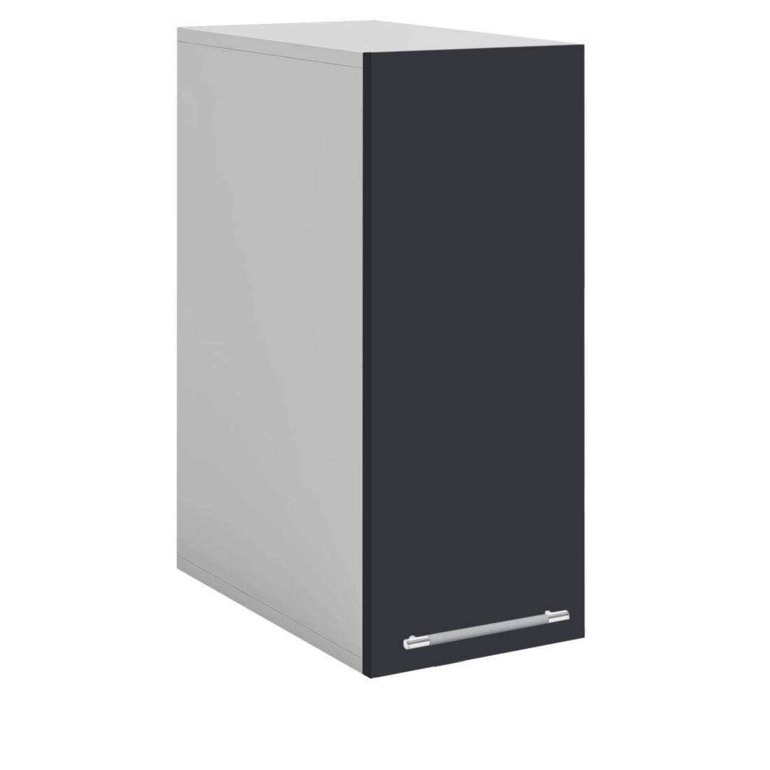 Meuble de cuisine haut gris anthracite 1 porte 2 étagères L 30 x H 72 cm