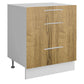Meuble de cuisine casserolier 3 tiroirs bois clair L 60 x H 72 cm ( Partie haut non couvert )