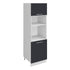 Meuble de cuisine colonne de four - micro-ondes gris anthracite 2 portes L 60 x H 200 cm