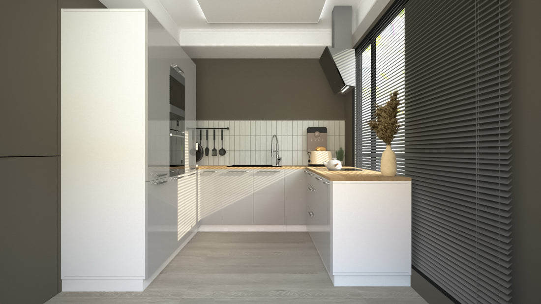 Cuisine complète U-Deluxe grise laquée