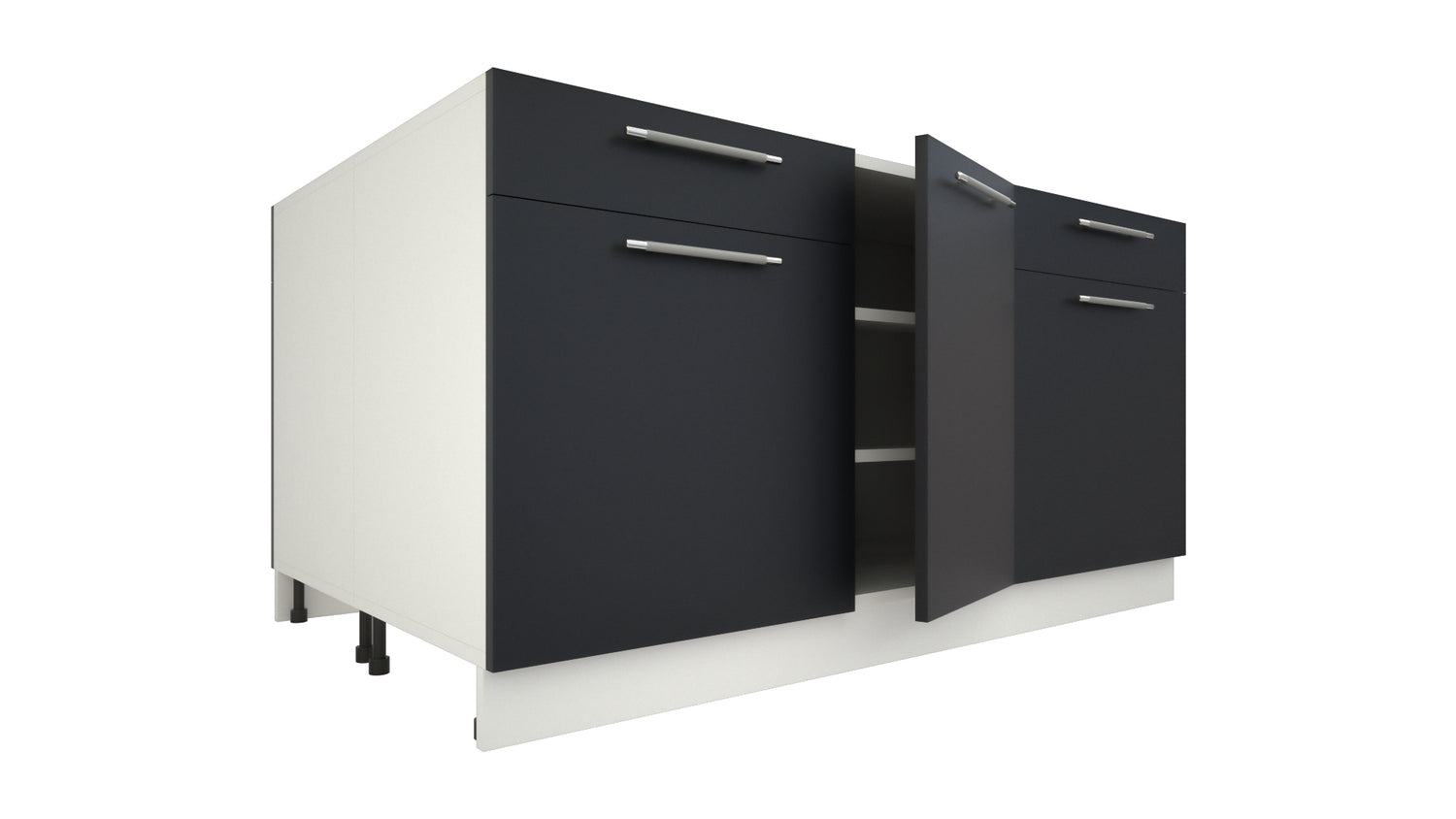 Ilot Central de Cuisine Duo 160 gris anthracite