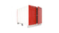 Ilot Central de Cuisine Duo 80 rouge laquée