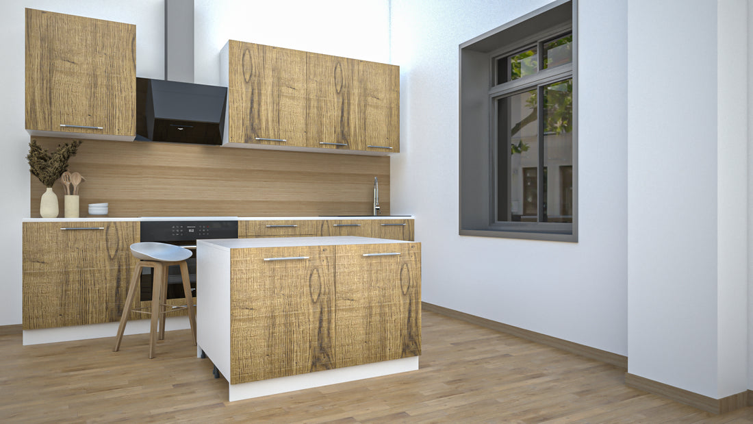 Ilot Central de Cuisine Duo 120 bois clair