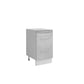 Meuble de cuisine casserolier 3 tiroirs gris laqué L 40 x H 72 cm ( Partie haut non couvert )