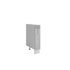 Meuble de cuisine bas gris laqué 1 porte panier coulissant Inox L 15 x H 72 cm ( Partie haut non couvert )