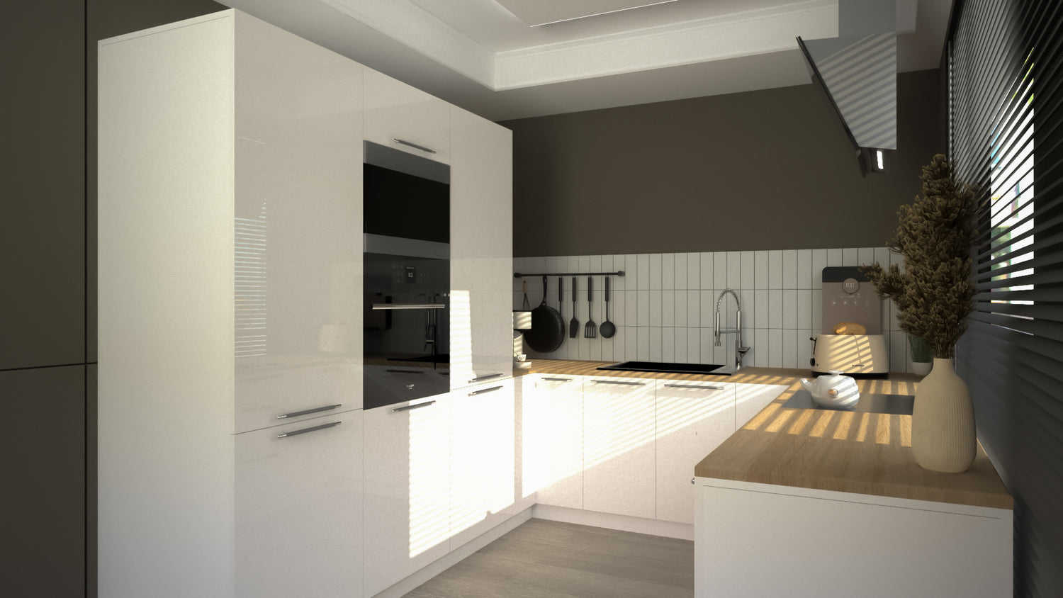 Cuisine complète U-Deluxe blanche laquée