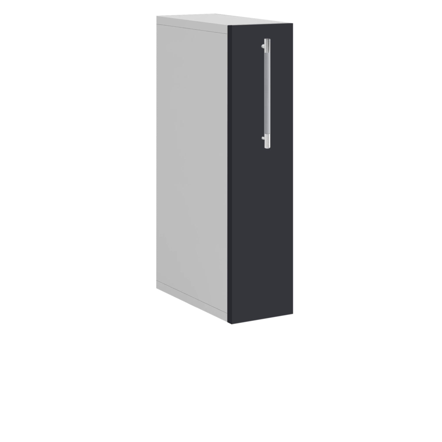 Meuble de cuisine haut gris anthracite 1 porte 2 étagères L 15 x H 72 cm