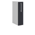 Meuble de cuisine haut gris anthracite 1 porte 2 étagères L 15 x H 72 cm