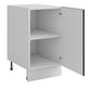 Meuble de cuisine bas gris anthracite 1 porte 1 étagère L 40 x H 72 cm ( Partie haut non couvert )