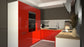 Cuisine complète U-Deluxe rouge laquée