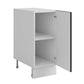 Meuble de cuisine bas gris anthracite 1 porte 1 étagère L 30 x H 72 cm ( Partie haut non couvert )