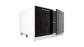 Ilot Central de Cuisine Duo 120 noir laquée