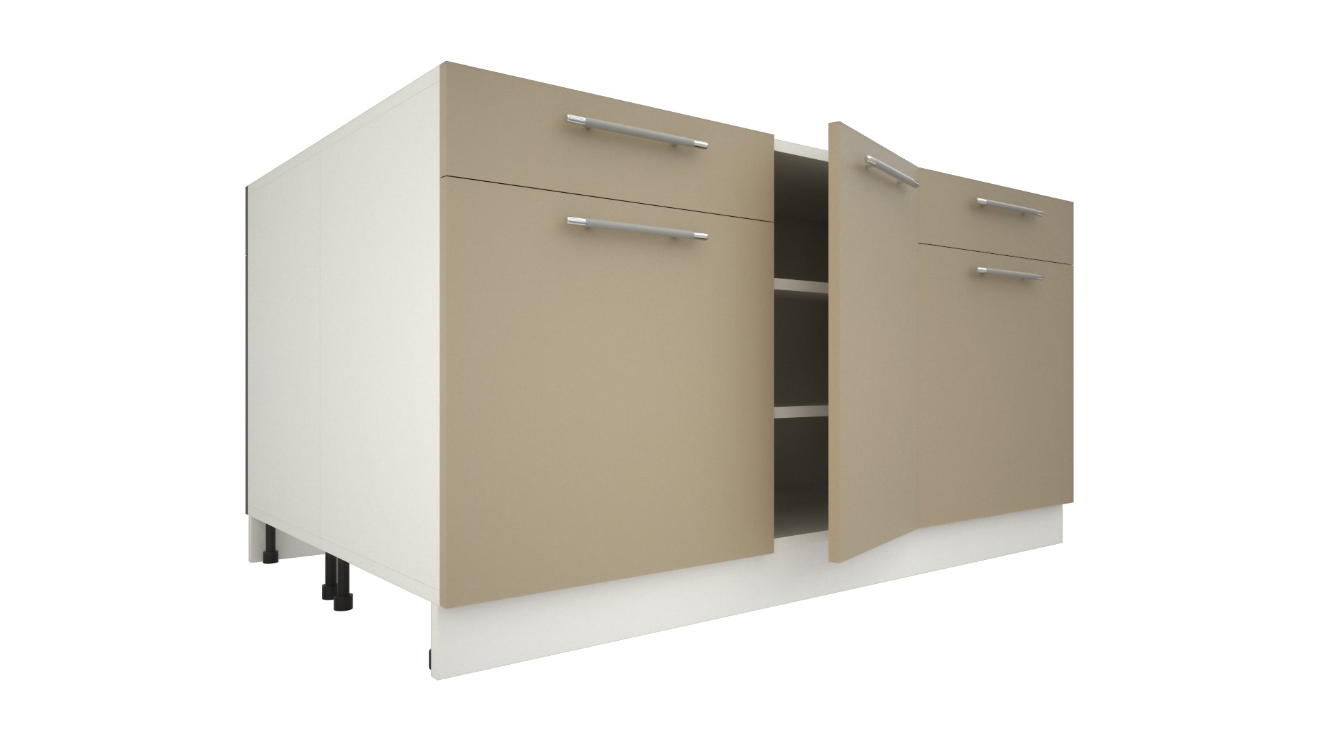 Ilot Central de Cuisine Duo 160 sable mat