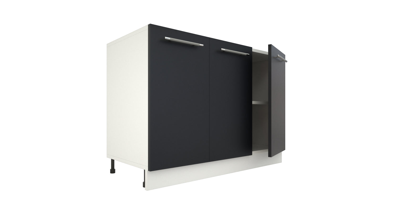 Ilot Central de Cuisine Solo 120 gris anthracite