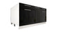 Ilot Central de Cuisine Duo 160 noir laquée