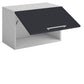 Meuble de cuisine haut sous hotte gris anthracite 1 porte 1 étagères L 60 x H 40 cm
