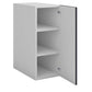 Meuble de cuisine haut gris anthracite 1 porte 2 étagères L 30 x H 72 cm