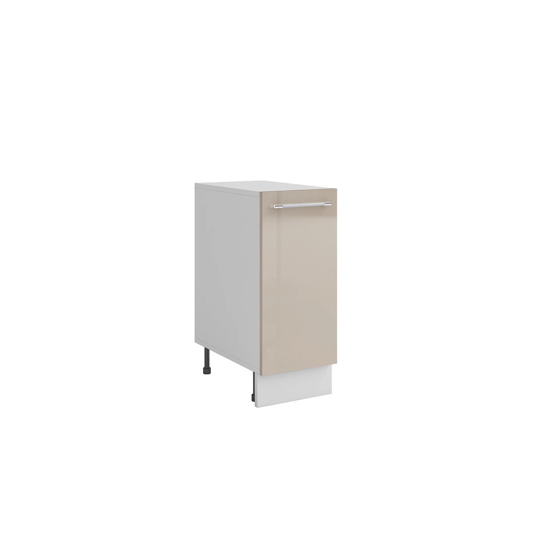 Meuble bas de cuisine taupe laqué 1 porte L 30 x H 72 cm