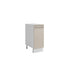 Meuble de cuisine bas taupe laqué 1 porte 1 étagère L 30 x H 72 cm