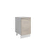Meuble de cuisine casserolier 3 tiroirs taupe laqué L 40 x H 72 cm ( Partie haut non couvert )