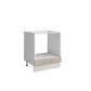 Meuble bas cuisine pour four encastrable + tiroir taupe laqué L 60 x H 72 cm ( Partie haut non couvert )