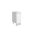 Meuble de cuisine bas blanc laqué 1 porte 1 étagère L 30 x H 72 cm