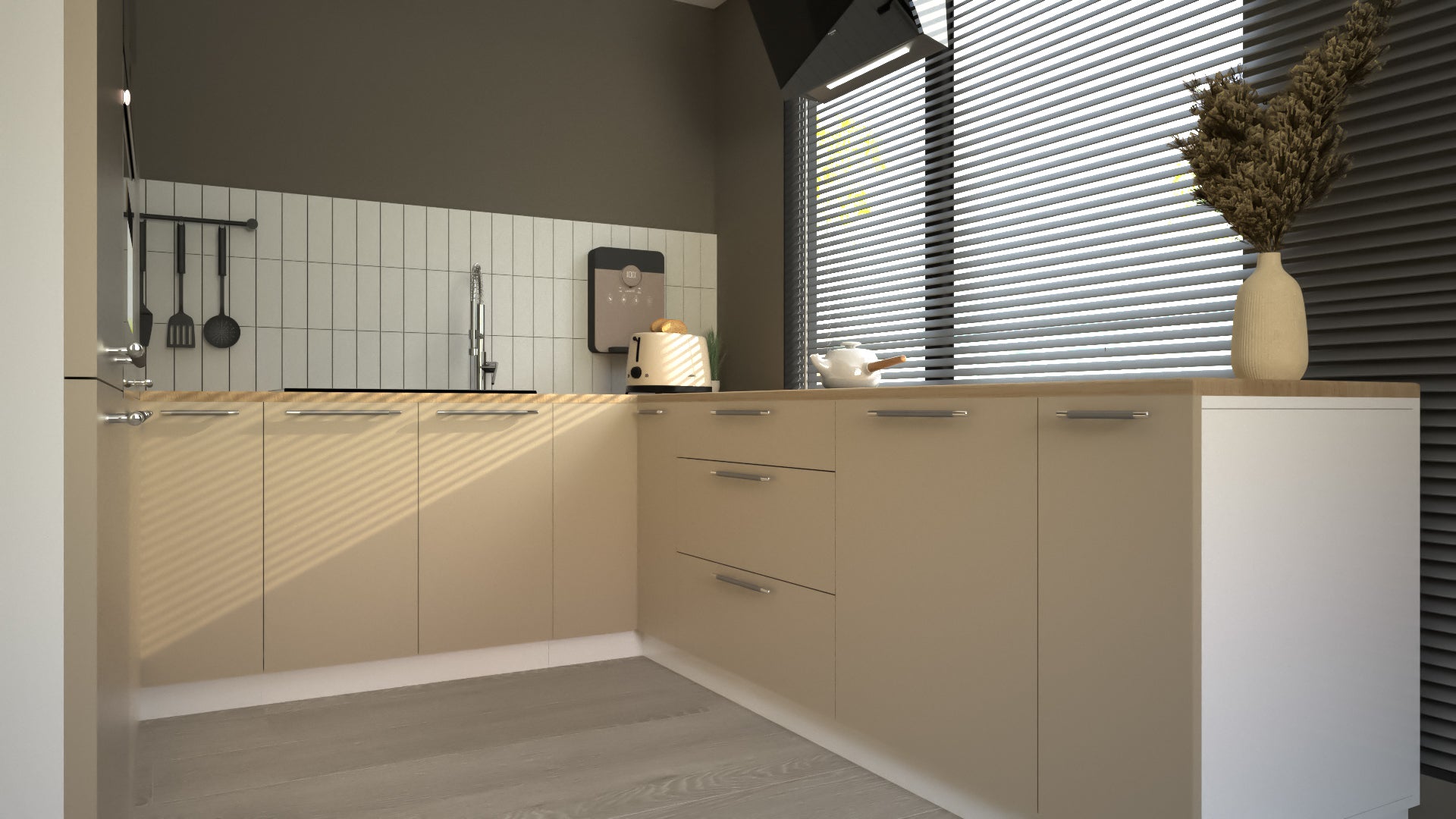 Cuisine complète U-Deluxe sable mat