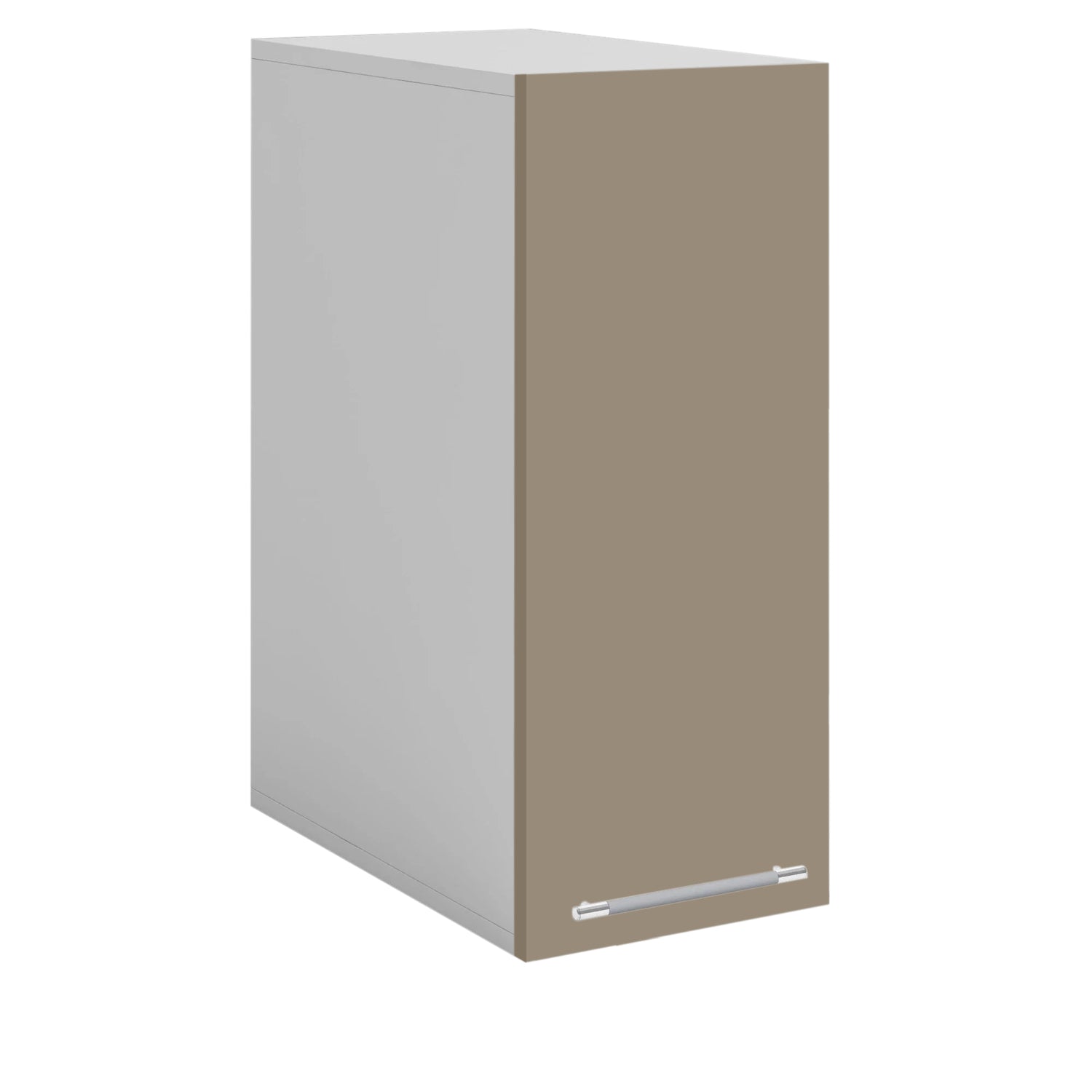 Meuble de cuisine haut sable mat 1 porte 2 étagères L 30 x H 72 cm