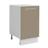 Meuble de cuisine bas sable mat 1 porte 1 étagère L 40 x H 72 cm ( Partie haut non couvert )
