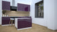 Ilot Central de Cuisine Duo 120 aubergine laquée