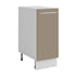 Meuble de cuisine bas sable mat 1 porte 1 étagère L 30 x H 72 cm ( Partie haut non couvert )