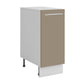 Meuble de cuisine bas sable mat 1 porte 1 étagère L 30 x H 72 cm ( Partie haut non couvert )