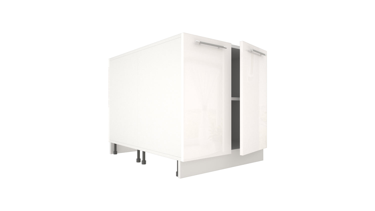 Ilot Central de Cuisine Duo 80 blanc laquée